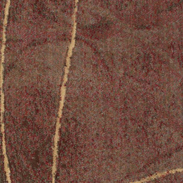 2' X 3' Brown Floral Power Loom Area Rug