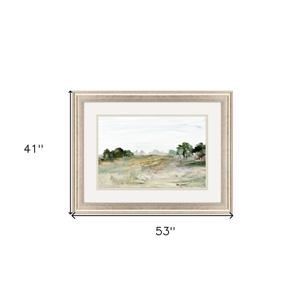 Relaxing View II Silver Framed Print Wall Art