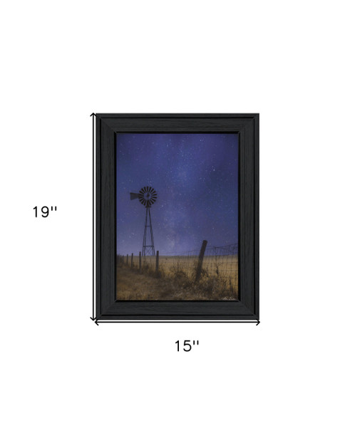 Starlit Night Black Framed Print Wall Art