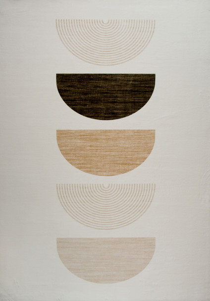 4' X 6' Cream Abstract Area Rug