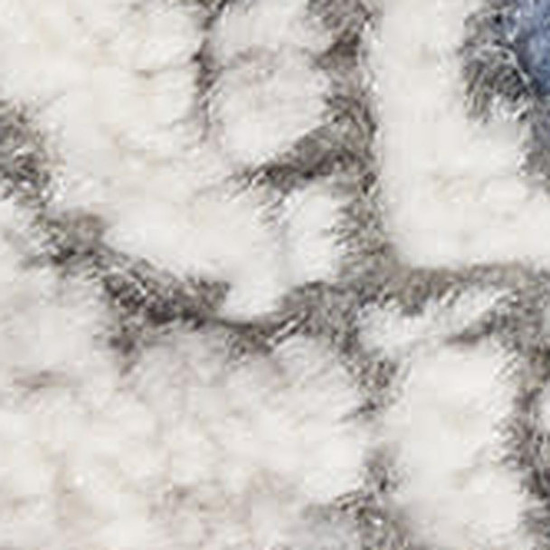 8' Blue And Gray Medallion Runner Rug