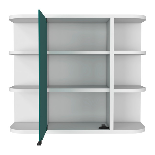 24" White Wood Wall Mounted Single Door Medicine Cabinet