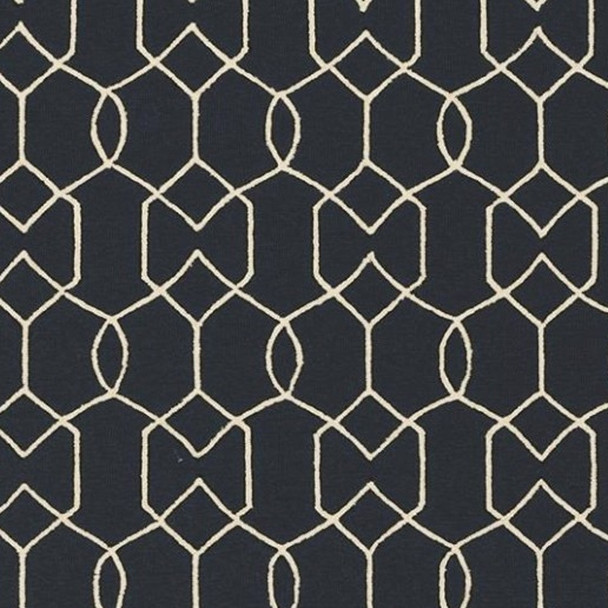 7' X 7' Navy Blue Hand Hooked Area Rug