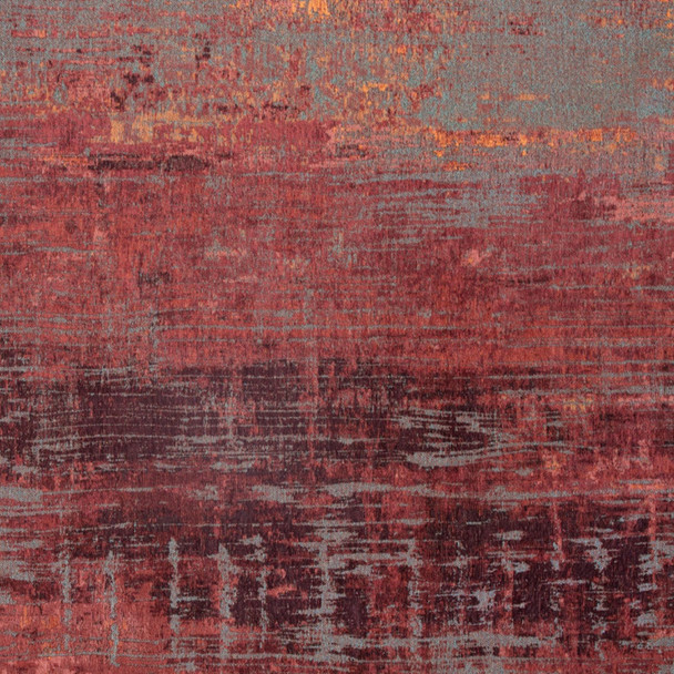 5' X 7' Red And Gray Abstract Washable Area Rug