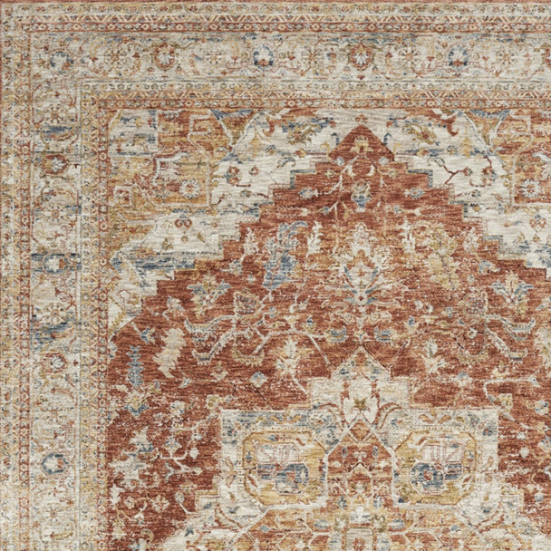 8' X 10' Ivory And Brown Oriental Distressed Area Rug