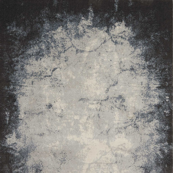 8' X 11' Ivory And Gray Abstract Non Skid Area Rug