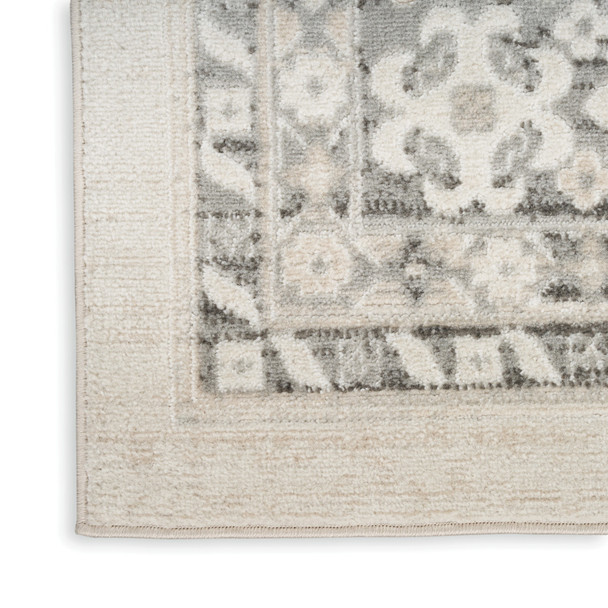 4' X 6' Gray Geometric Distressed Area Rug