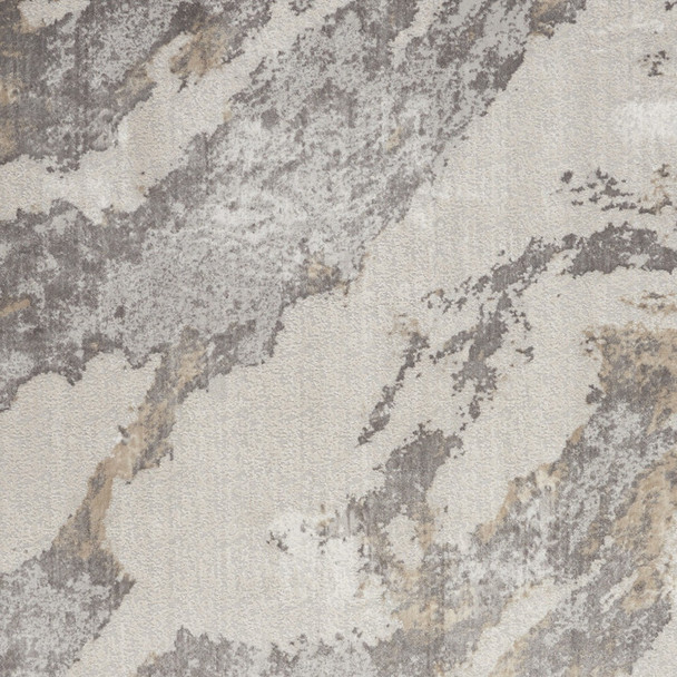 4' X 6' Ivory Brown And Gray Abstract Area Rug