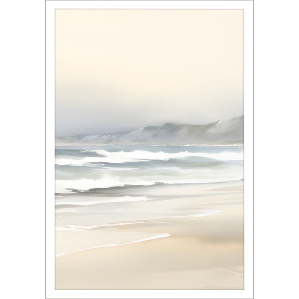 Ocean Breeze I White Framed Wall Art