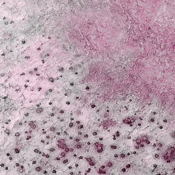 2' X 3' Pink Abstract Washable Non Skid Indoor Outdoor Area Rug