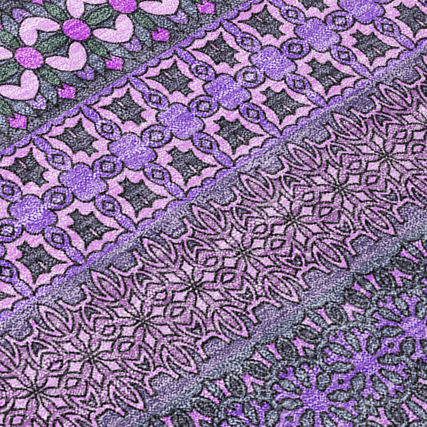 3' X 5' Purple Striped Washable Non Skid Indoor Outdoor Area Rug