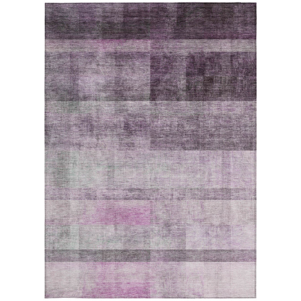 9' X 12' Purple Ombre Washable Indoor Outdoor Area Rug