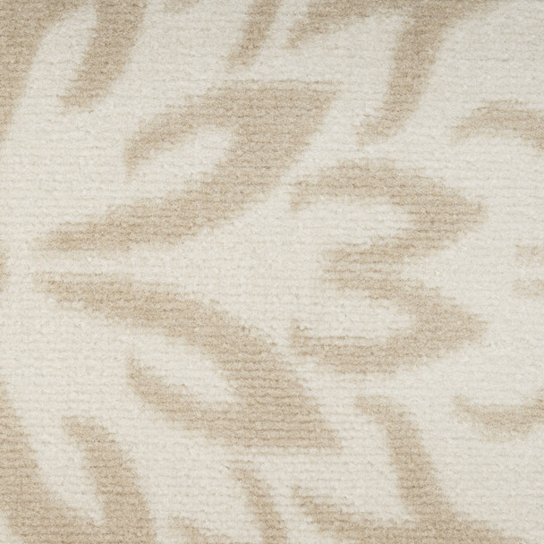 4' X 6' Beige and Ivory Floral Non Skid Area Rug
