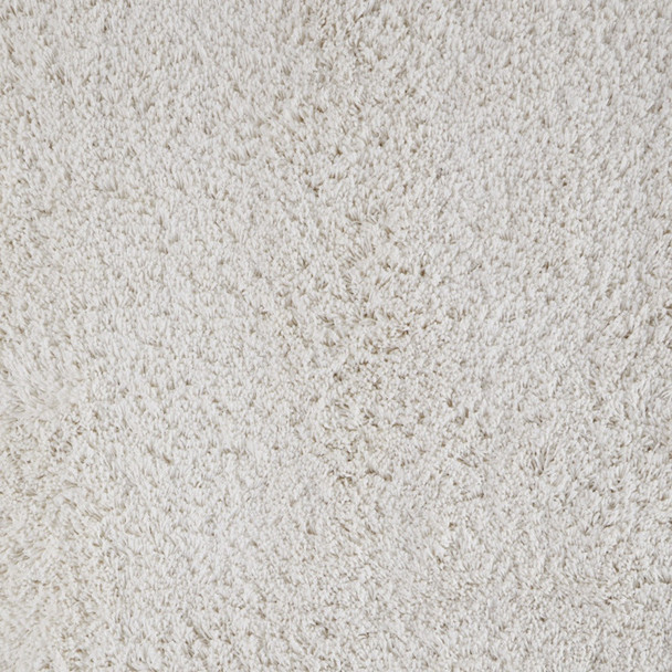 5' X 8' Ivory Shag Hand Tufted Area Rug