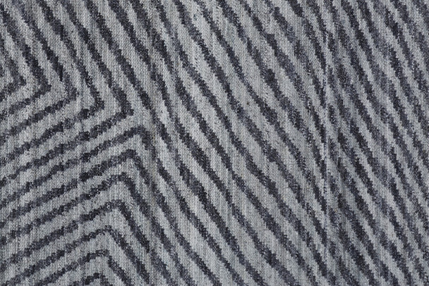 10' X 14' Gray Wool Abstract Hand Knotted Area Rug