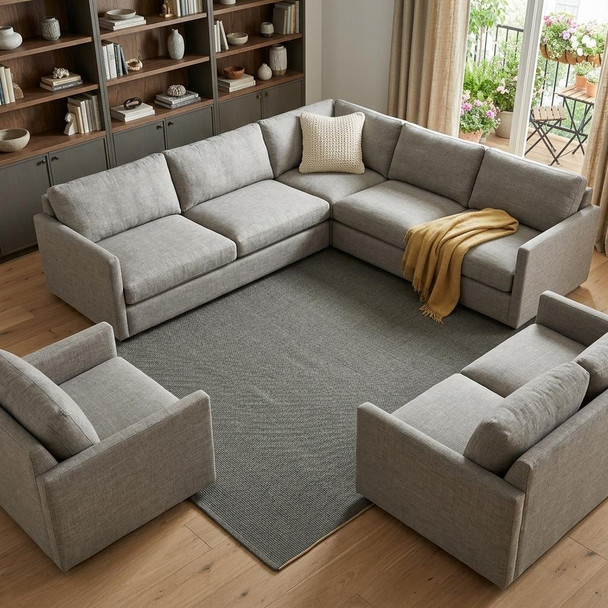 10' X 14' Green Hand Woven Area Rug