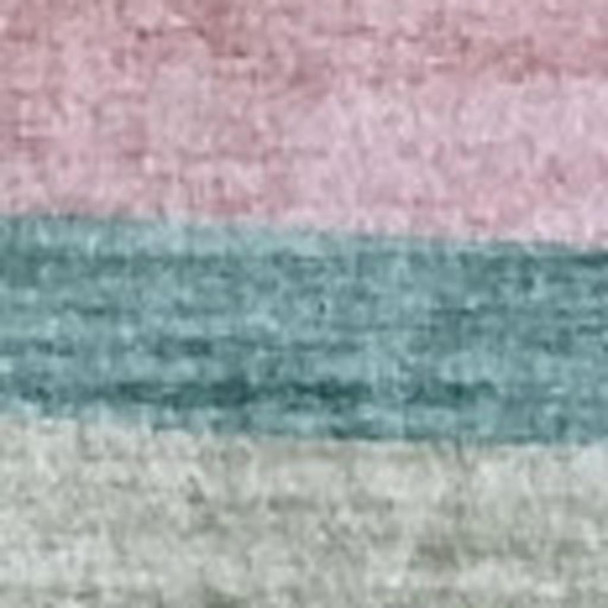 8' X 11' Pink Green and Purple Juvenile Rainbows Youthful Area Rug