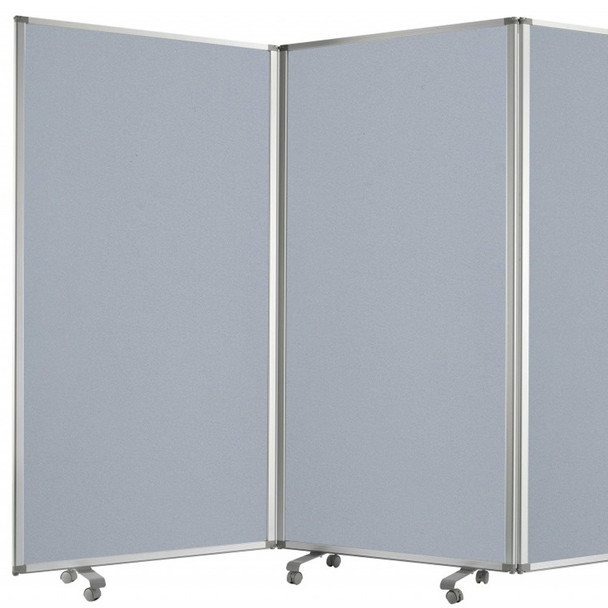 71" Gray Iron Folding Six Panel Screen Room Divider