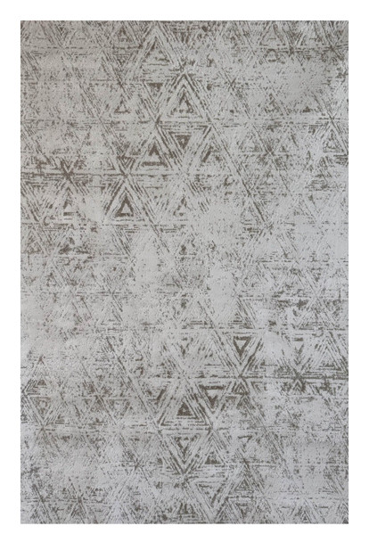7' X 10' Cream and Beige Abstract Area Rug