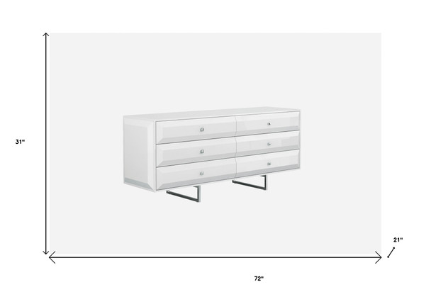 72 X 21 X 31 White Double Dresser Extension
