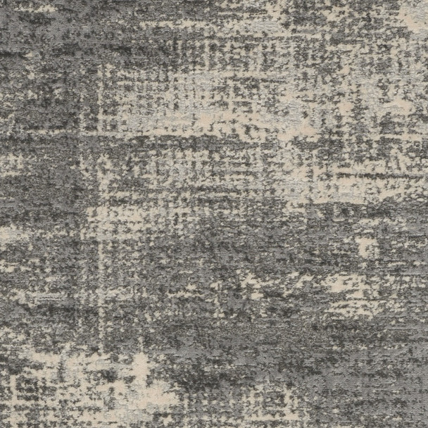 2' X 4' Gray Abstract Power Loom Area Rug
