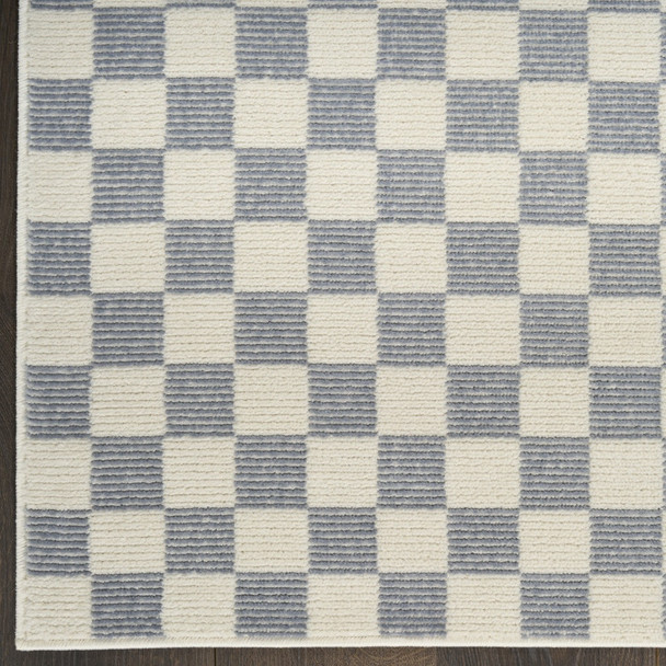 8' X 10' Ivory Checkered Area Rug