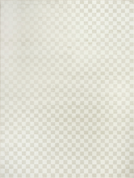 8' X 10' Ivory Checkered Area Rug