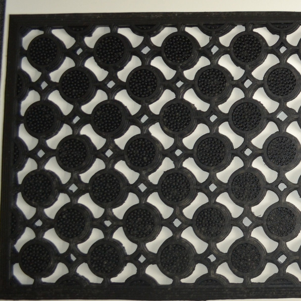 18" X 47" Black Rubber Outdoor Door Mat