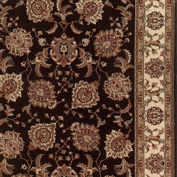 8' X 11' Brown And Ivory Oriental Area Rug