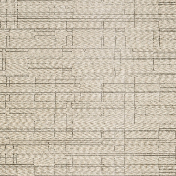 7' X 10' Beige And Brown Geometric Area Rug With Fringe