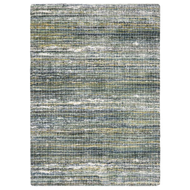 10' X 13' Green And Blue Geometric Area Rug