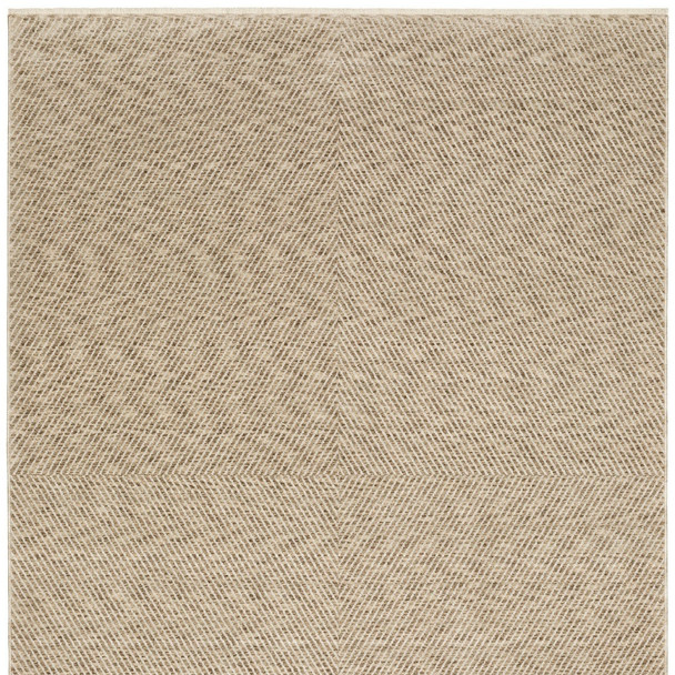 10' X 13' Beige And Tan Striped Area Rug With Fringe