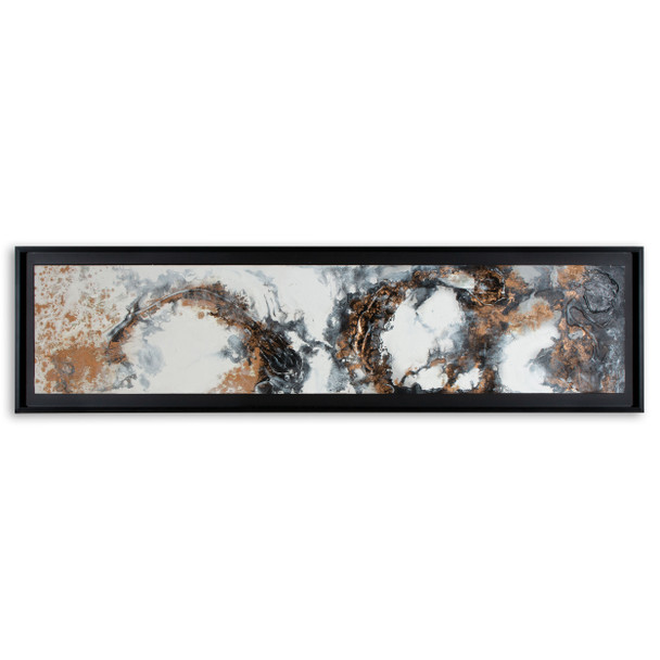 Divergent Hand Painted Black Floater Frame Wall Art