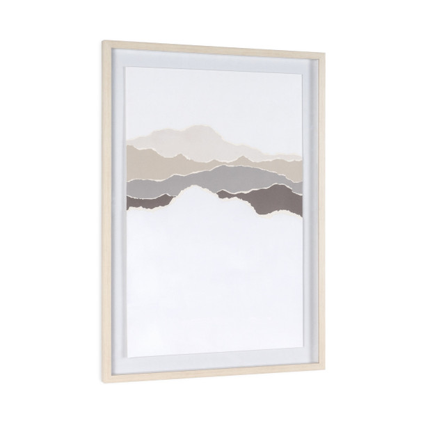 Torn Terrain II Light Brown Shadowbox Minimalistic Wall Art