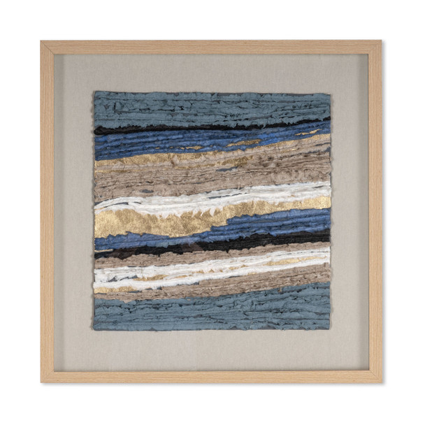 Stratified Echoes Brown Shadowbox Textual Art Wall Art
