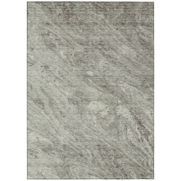 8' X 10' Taupe Beige And Tan Abstract Washable Indoor Outdoor Area Rug