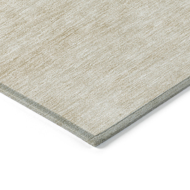 10' X 14' Beige And Khaki Abstract Washable Indoor Outdoor Area Rug