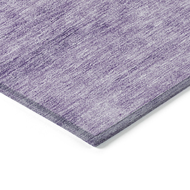 8' Purple Eggplant And Lavender Round Abstract Washable Indoor Outdoor Area Rug
