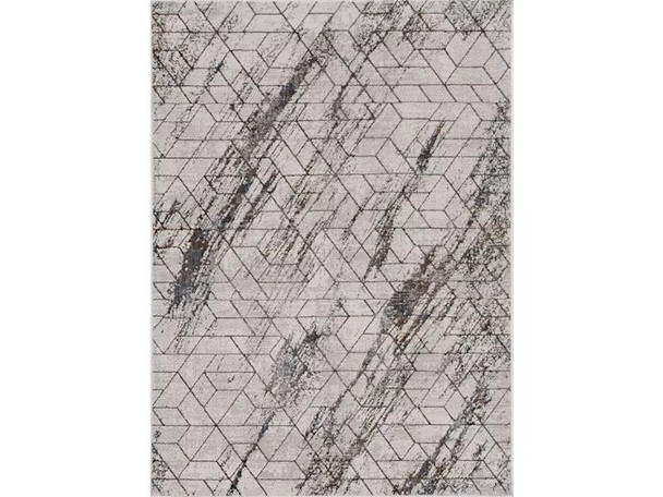 3' X 5' Ivory And Brown Geometric Area Rug