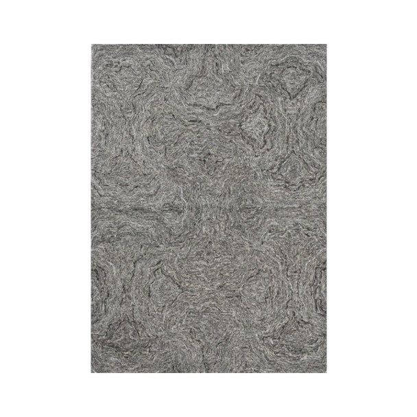 9' X 12' Gray And Dark Gray Wool Abstract Hand Tufted Area Rug