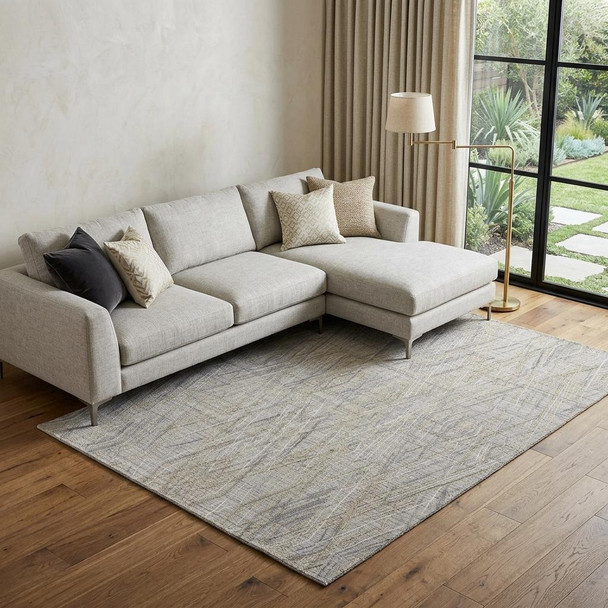8' X 10' Gray And Ivory Abstract Hand Woven Area Rug