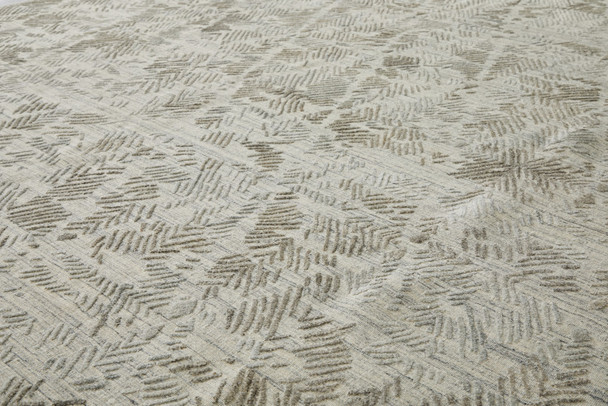 8' X 10' Taupe And Gray Abstract Hand Woven Area Rug