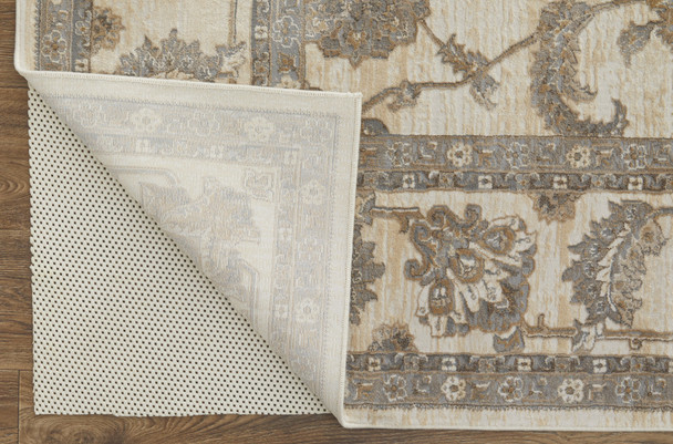 12' X 15' Tan And Brown Oriental Area Rug