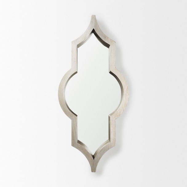 34" Natural Novelty Framed Accent Mirror