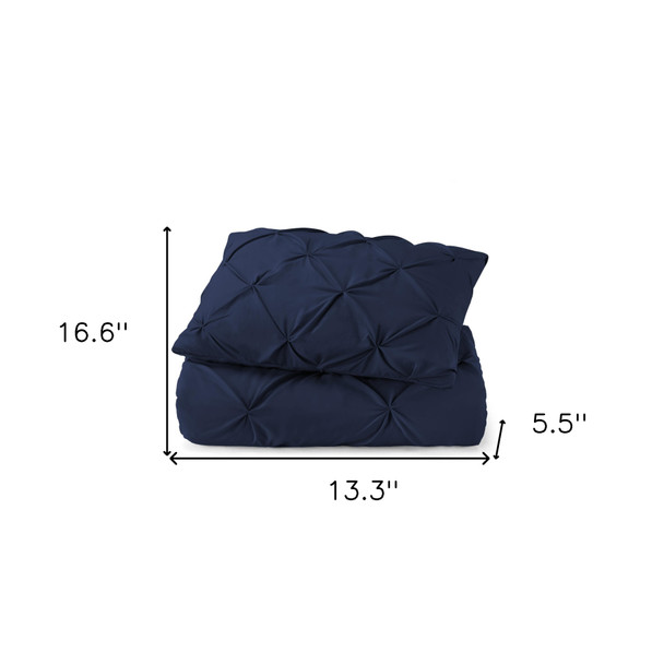 Navy Blue King Microfiber Washable Microfiber Down Alternative Comforter