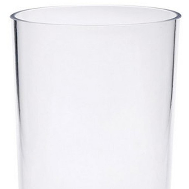 Set of Four Clear Acrylic Stemmed Flutes