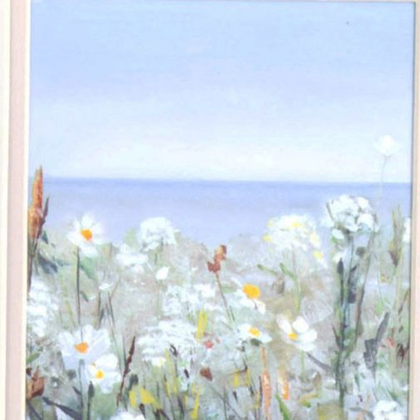 Set Of Two Wild Sea Breeze White Framed Print Wall Art