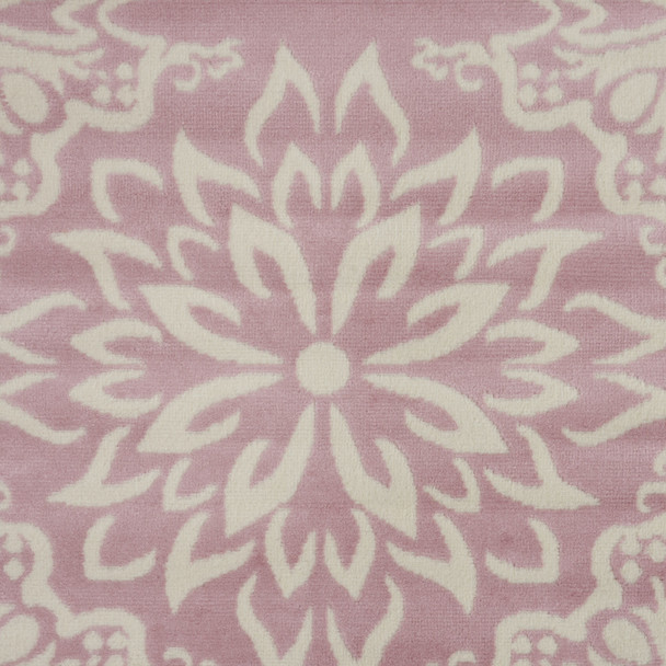 8' X 10' Pink Floral Power Loom Area Rug