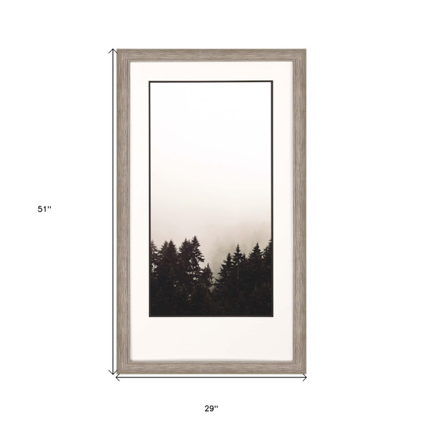 Misty Peak Silver Framed Print Wall Art