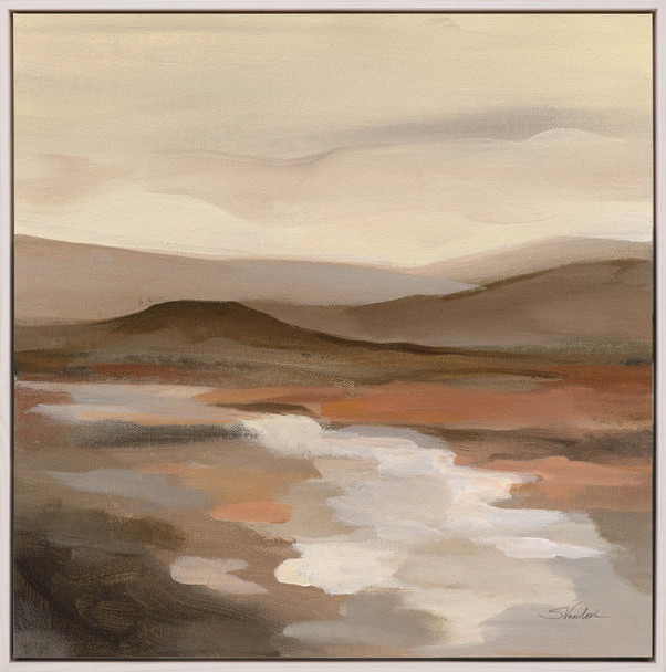 Cinnamon Riverbank II White Floater Frame Print Wall Art